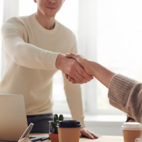 1 shaking hands