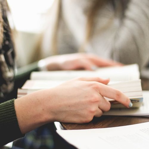 person reading a bible